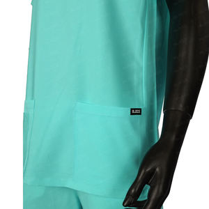 ชุดเครื่องแบบโรงพยาบาลแขนสั้นคอปกตั้งแขนสั้นสำหรับมืออาชีพชุดเครื่องแบบสครับ - Product Image 6