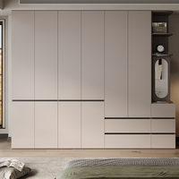 Armoire en bois moderne personnalisable avec bureau, coiffeuse et armoire de rangement pour chambre d'appartement