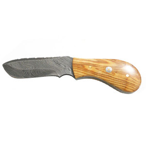 Cuchillo de caza de hoja fija de acero de Damasco de Color sólido con mango de madera OEM personalizable superventas precios al por mayor - Product Image 6