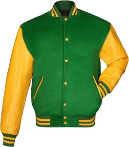 Veste Letterman Varsity pas cher en cuir pur avec broderie personnalisée pour hommes - Product Image 5