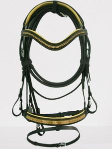 Brida inglesa de forma anatómica de alta calidad, banda de cristal duradera para montar a caballo, tachuela Ecuestre para propietarios de caballos, cuero - Product Image 3