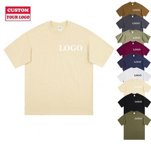 Venta al por mayor personalizado Plus Size 400Gsm camiseta algodón peso pesado camiseta gráfico camisetas - Product Image 1