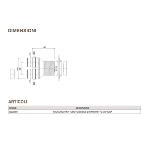 Raccordo Diritto Tecnosystemi per Tubo Flessibile da 75 mm Modello 30100150 per Connessione Sistemi HVAC - Product Image 3