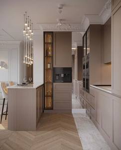 Gabinete de cocina de estilo clásico de lujo moderno, puerta de laca acrílica ecológica, MDF grifo de fregadero de granito, bisagra deslizante de cajón para - Product Image 4