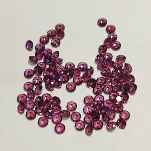 Piedras preciosas facetadas sueltas de corte brillante redondo de rodolita Rosa natural 3 mm para la fabricación de joyas - Product Image 5