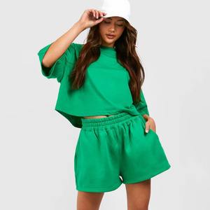 100% Cotton Summer Clothing 2 Two Piece <b>Short</b> <b>Set</b> Unisex Blank Biker <b>Shorts</b> <b>Sets</b> Custom <b>Shorts</b> for Unisex <b>t</b> <b>Shirt</b> <b>and</b> <b>Short</b> <b>Sets</b> - Product Image 3