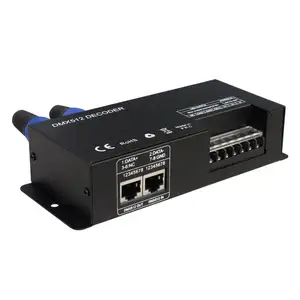 工場Dc12vDc24v電圧ハイパワーシートLED照明コントローラー512 dmxコントロールデコーダー