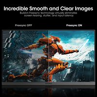 KOORUI Monitor Gaming de 24,5 pulgadas, FHD 1080P 144Hz/170Hz Monitores de computadora sin marco VA, 1ms, sRGB 99%