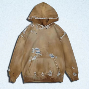 Hot Sale Custom High Quality <b>Washed</b> Vintage Heavyweight Oversized Distressed Hoodie - Product Image 3