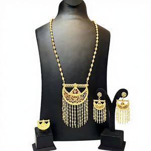 Nuevo Conjunto de Collar con Colgante Chapado en Oro de 24K para Mujer, Estilo Árabe Clásico, Joyería Fina para Bodas y Fiestas, Regalo - Product Image 1