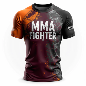 BJJ ผ้ายืดผื่นพิมพ์ดิจิตอลน้ำหนักเบาทนทานเสื้อ MMA ระบายอากาศได้ดีแห้งเร็ว - Product Image 1