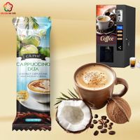 Café Instantáneo ORE COFFEE Coconut Cappuccino 4 en 1, Sobre de 18g, Sabor Cremoso Dulce, con Cafeína