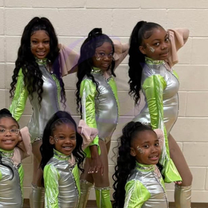 With Wholesale Silver Green <b>Bodysuit</b> with <b>Sequin</b> Details Stage Dancewear Hip Hop Performance Wear Good Seller Majorette Uniform - Product Image 4