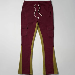 Pantalones de chándal con logotipo personalizado de cintura alta para hombre con bolsillos laterales, pantalones de chándal informales transpirables impermeables para hombre - Product Image 1