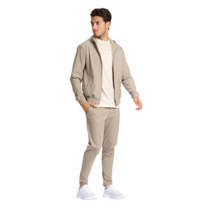 Chándal con logotipo personalizado, traje beige de fútbol para hombre, venta al por mayor, chándal con logotipo personalizado, ropa de calle, chándal para hombre - Product Image 4