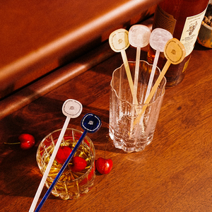 Muddler de Acrílico con Perlas Personalizado, Logotipo Personalizado Brillante, Herramienta Reutilizable de Plástico para Mezclar Cócteles, Accesorio de Bar - Product Image 1