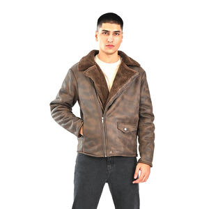Chaqueta de cuero de invierno personalizada para hombre, impermeable, a prueba de viento, transpirable, colores personalizados, tamaños disponibles, OEM de Pakistán - Product Image 1