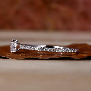 แหวนแต่งงานเพชรทรงรี 0.25 กะรัต เพชรสร้างในห้องปฏิบัติการ แหวนหมั้นเพชรทรงรี เพชรเพาะเลี้ยงในห้องปฏิบัติการ แหวนแบบวงแหวนซ่อน แหวนของขวัญวันครบรอบ - Product Image 4