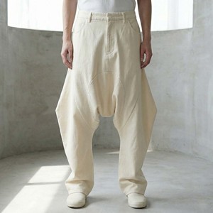 Pantalon de jogging ample pour homme, style avant-gardiste, couleur personnalisée, entrejambe tombant, coupe ample, haute couture, streetwear monochrome, jambe large, baggy - Product Image 5