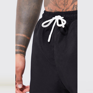 Pantalones cortos de baño para hombre con cintura elástica de nailon transpirable de alta calidad con logotipo personalizado liso, ligero, superventas - Product Image 4