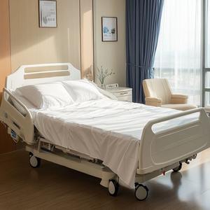 Draps de lit d'hôpital personnalisables, 100 % polyester biologique, écologiques, résistants aux taches, haute température, tissés, housse de couette, taie d'oreiller - Product Image 1