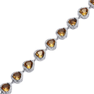 Sultanite 14 mm Heart Design Cluster Bracelet Wholesale Turkish Handcrafted 925 Sterling Silver <b>Fine</b> Jewelry - Product Image 3