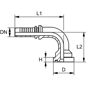 Raccord de tuyau à bride nickelé au zinc PN SF, raccord à sertir, accessoire de connexion hydraulique - Product Image 6