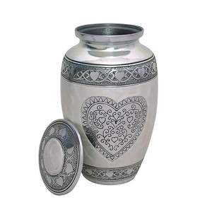 Urna de cremación grande para adultos de aluminio 100%, jarrón de mesa versátil con grabado detallado, jarrón de Metal Premium para cenizas humanas - Product Image 2