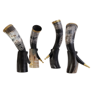 Cuerno Real Natural, cuerno de búhos de Color Natural, taza de cerveza decorativa - Product Image 6