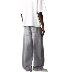 Jeans Anchos de Mezclilla para Hombre, Estilo Vintage, Sólidos, para Primavera/Invierno, Oversize, Lavados, Ecológicos, de Alta Calidad, con Logotipo Personalizado, ODM - Product Image 6