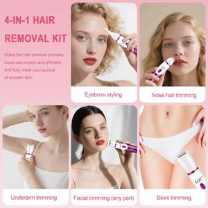 Épilateur électrique portable 4-en-1 avec écran LED pour sourcils, maillot et visage – Tondeuse corporelle pour femme - Product Image 2