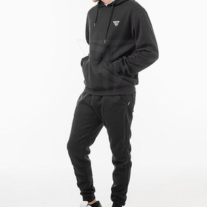 Jersey de buena calidad, chándal informal de lana para hombre, conjunto de dos piezas de Color sólido de talla grande, temporada de invierno de algodón 100% - Product Image 5