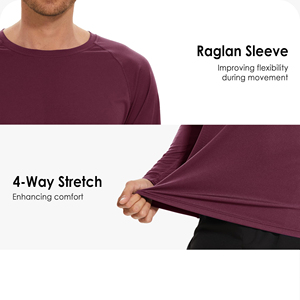 Wholesale Lightweight Performance Sportswear Customized Logo Men's Full Sleeve Rash Guard with Breathable Stretchable Feature - Product Image 6