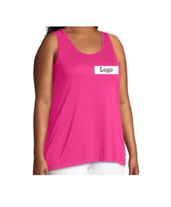Camisetas de Tirantes Deportivas de Punto de Primera Calidad para Mujer, Color Sólido, Corte Ajustado, Casual, Transpirable, con Logotipo Frontal, Poliéster/Algodón - Product Image 6