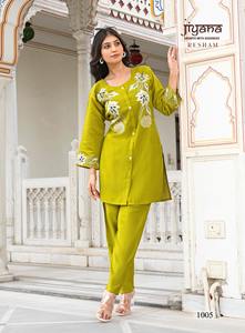 ชุดปักลายผ้าแนวตั้งสำหรับผู้หญิงลาย kurta/kurti Co-Ord Maruti แฟชั่นมีความต้องการสูงสีแฟนซีมีสไตล์ดั้งเดิม - Product Image 3