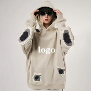 Barato al por mayor 350gsm 100% sudaderas con capucha de algodón personalizado serigrafía de gran tamaño gota hombro peso pesado sudaderas con capucha de lana - Product Image 2