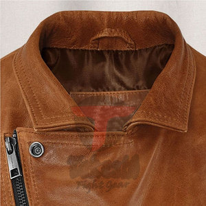 Chaleco de cuero genuino de alta calidad para hombre, transpirable, con cuello en V, estilo informal, Otoño, sin mangas, ropa exterior, logotipo personalizable personalizado - Product Image 4