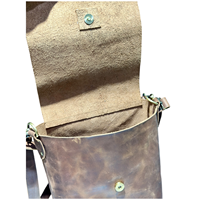 Tas Selempang Unisex Customizable dengan Tali Adjustable, Desain Mewah Terbaru 2026, Kulit Asli Vintage Bohemian untuk Wanita