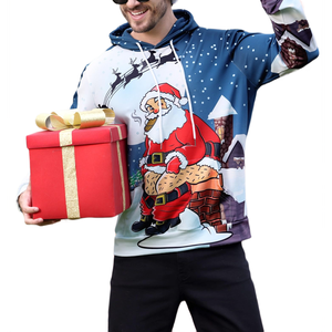 Sweats à capuche de Noël pour hommes les plus vendus hiver Sweats à capuche de Noël personnalisés de haute qualité avec sublimation fabriqués au Pakistan - Product Image 4