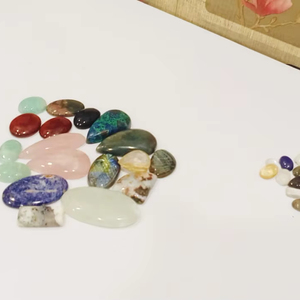 Piedras Preciosas Naturales de Alta Calidad para Curación, Cabujones Planos con Parte Trasera Plana, Medio Ovaladas, Ágata/Jaspe/Jade/Cristal/Lapislázuli Natural - Product Image 6