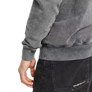 Sweat-shirts en molleton brodés pour hommes, effet délavé à l'acide, anti-boulochage et séchage rapide, toutes tailles disponibles - Product Image 4