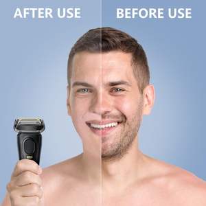 Afeitadora Eléctrica Mini MTI para Hombre, Afeitadora Corporal de Doble Cuchilla con Cabezal de Repuesto Impermeable IPX7 para Uso Facial, Color Negro - Product Image 3