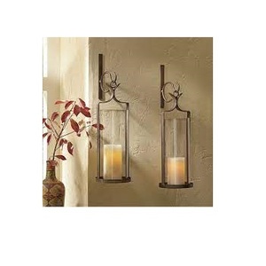 Bougeoir mural d'intérieur décoratif en bois massif bougeoir de décoration de mariage pour mur - Product Image 2