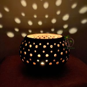 Lampe décorative artisanale en coquille de noix de coco naturelle COCO-ECO, décoration écologique pour la maison avec divers motifs, directement du Vietnam - Product Image 6