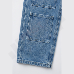 Pantalones Vaqueros Anchos de Mezclilla Vintage para Hombre, de Alta Calidad, Estilo Y2K, Corte Regular, Desgastados, Estilo Hip Hop, de Peso Medio, con Botones, Lavables - Product Image 6