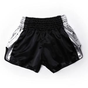 กางเกงมวยไทยคิกบ็อกซิ่งผ้าโพลีเอสเตอร์ 100% ขายส่ง กางเกง MMA ระบายอากาศได้ดีสำหรับผู้ชายและผู้หญิง ลายเรียบ - Product Image 2