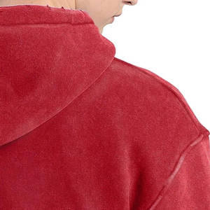 Sudadera con capucha lavada con ácido para hombre, gran oferta, precio al por mayor, calidad personalizada, nuevo diseño básico, mezcla de algodón, Sudadera con capucha lavada con ácido - Product Image 4
