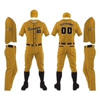 Nouvel ensemble uniforme de baseball respirant à séchage rapide 100 % polyester à manches courtes, design personnalisé, vêtements de sport de softball pour hommes de haute qualité