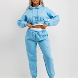 Sudadera informal de invierno con logotipo personalizado para mujer, ropa de calle Vintage bordada, jersey de gimnasio, capucha corta transpirable, largo corto - Product Image 3