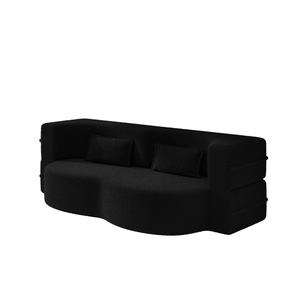 Brand New Modern 15\" Twin Size <b>Folding</b> Mattress Living Convertible for Teddy Fabric Foam Filled Sleeper <b>Sofa</b> <b>Bed</b> 2 Pillows - Product Image 1